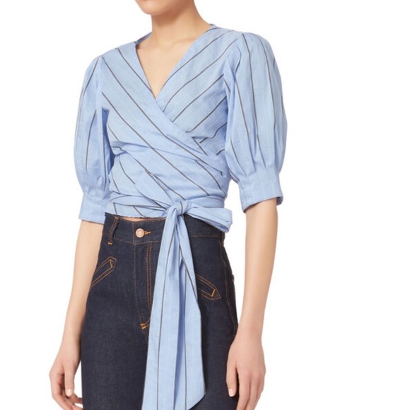 INTERMIX wrap blouse size large - Picture 2 of 9